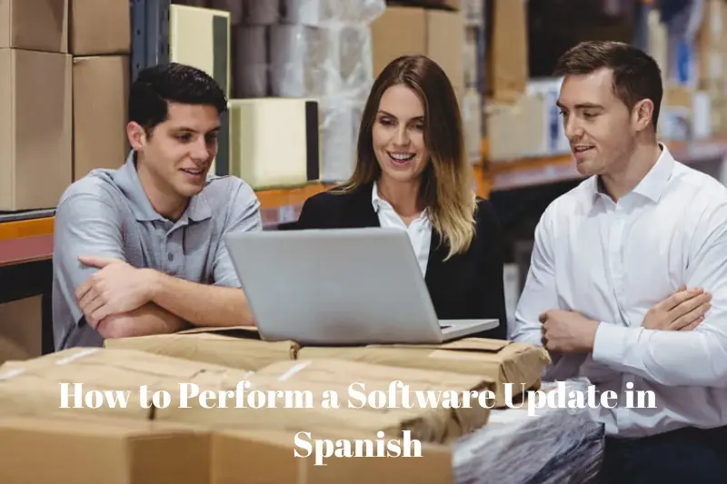 how to perform Aa software update in spanish